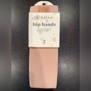 GAIAM Blush Pink Hip Resistance Bands 2-Pack